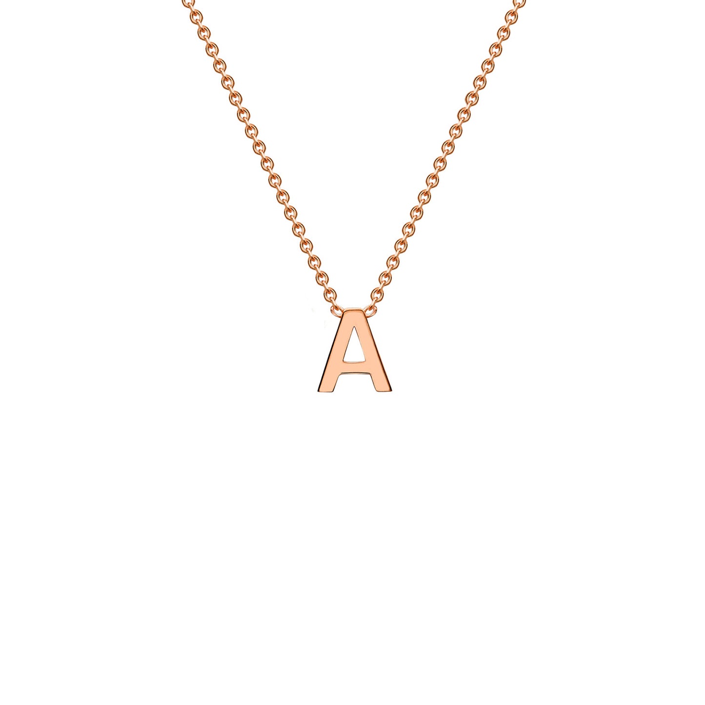 Rose Gold Petite Initial Necklace