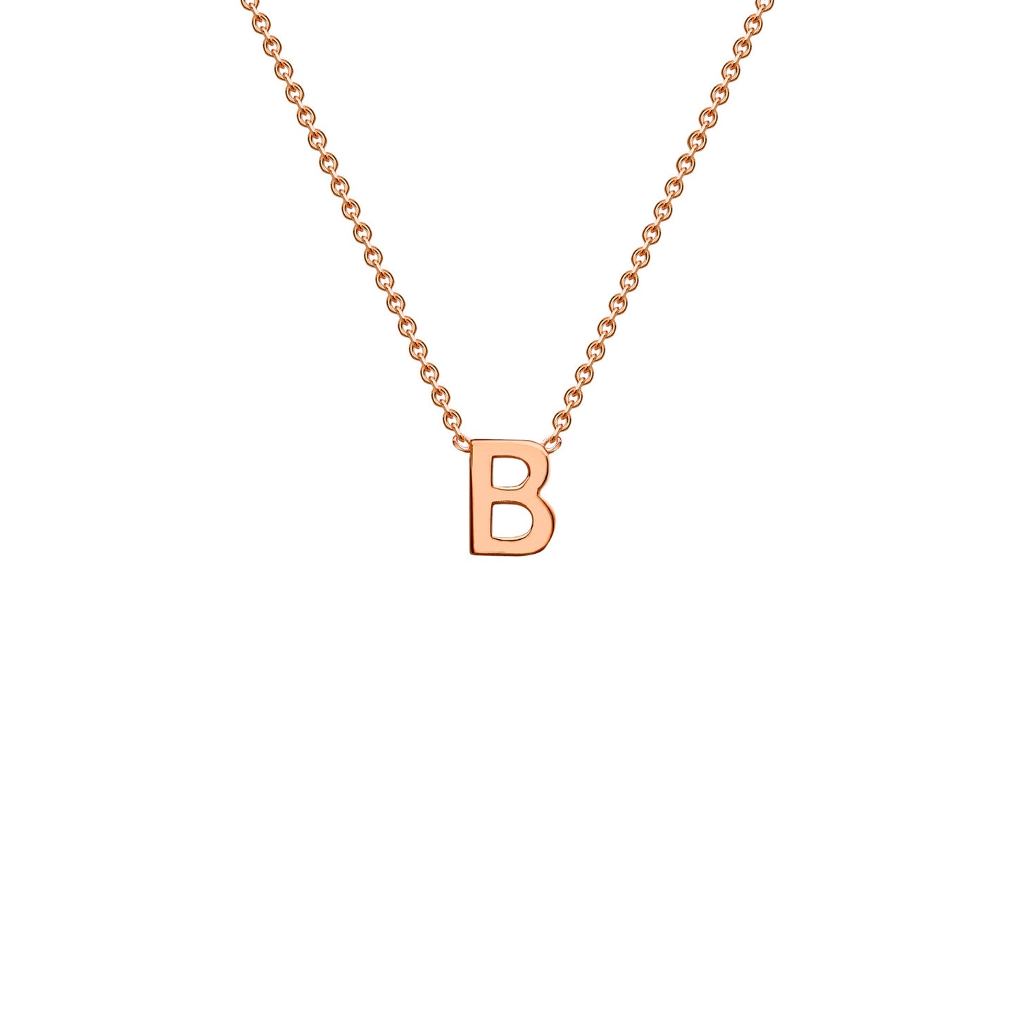 Rose Gold Petite Initial Necklace