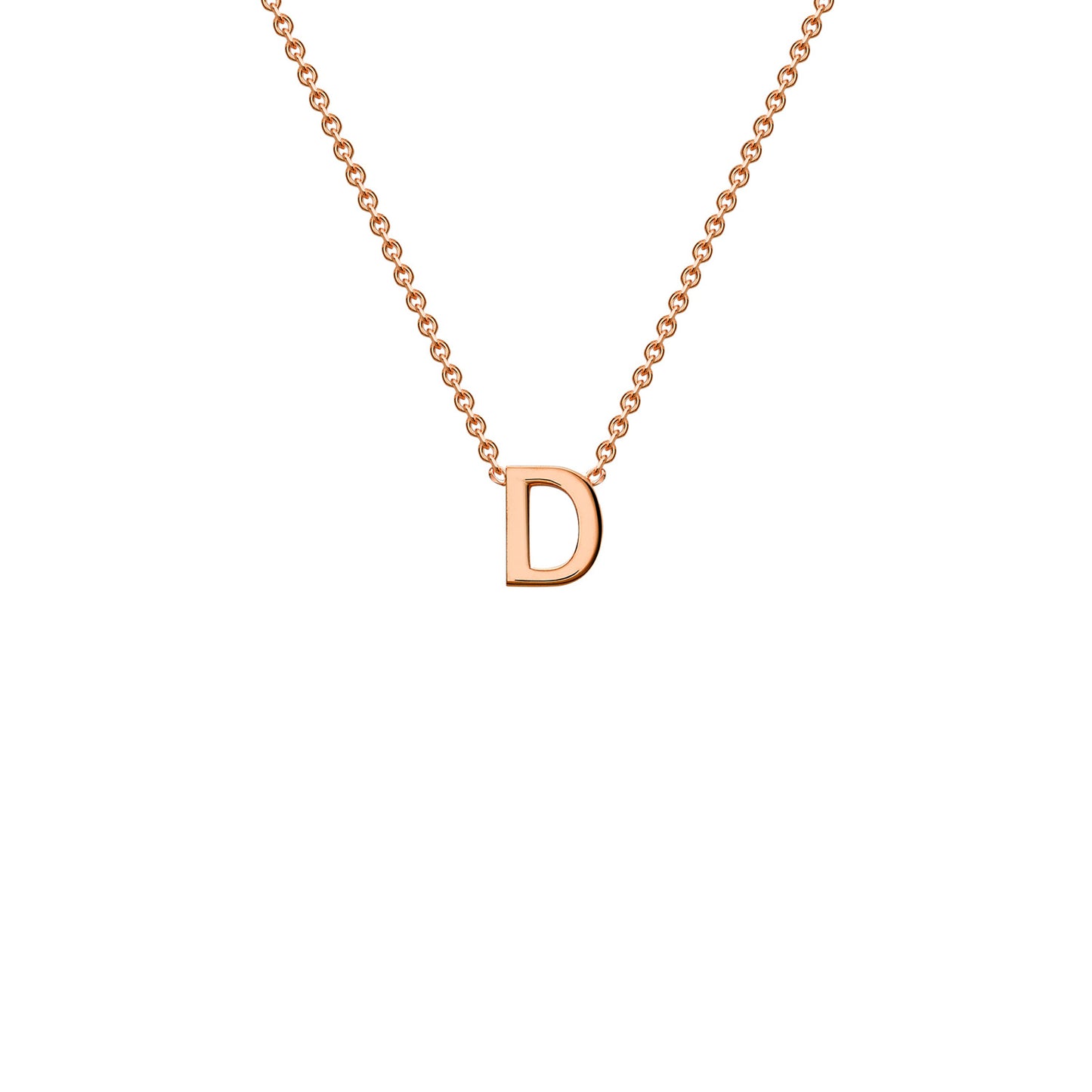 Rose Gold Petite Initial Necklace