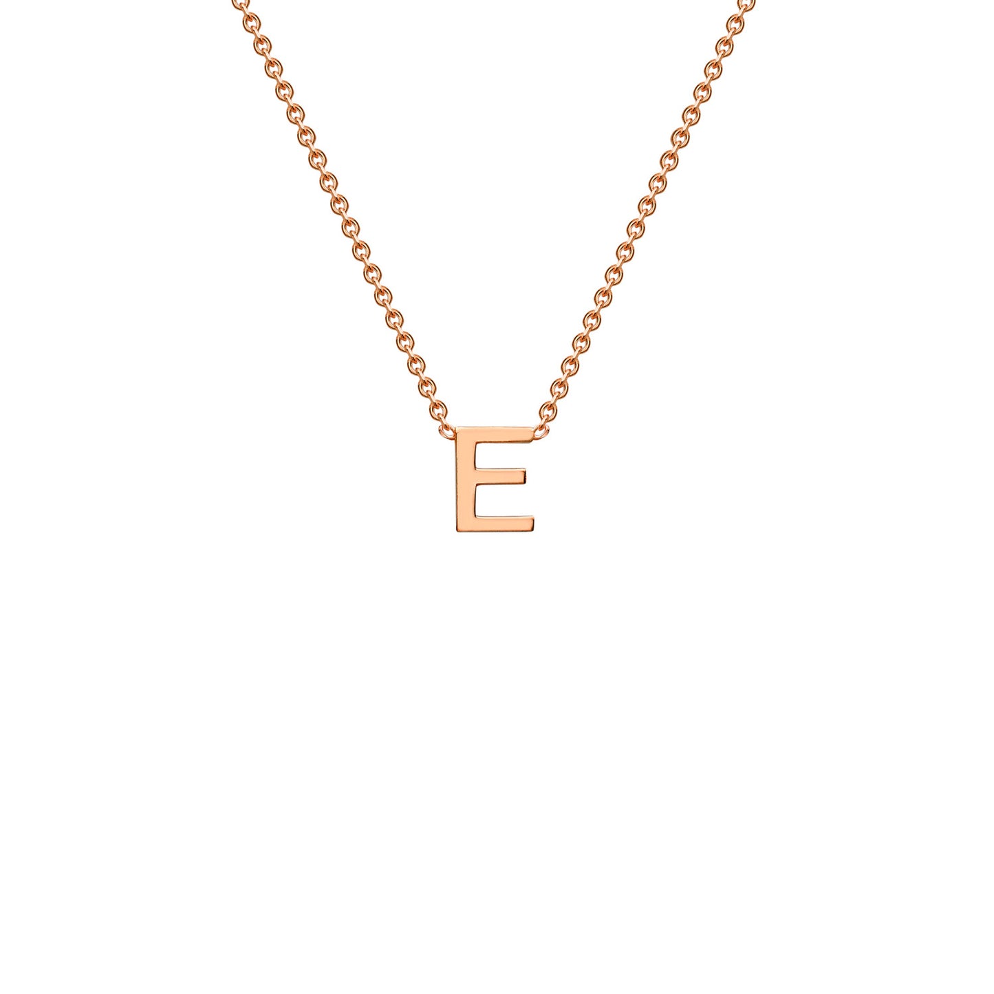 Rose Gold Petite Initial Necklace