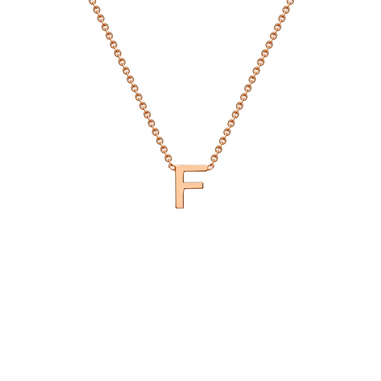 Rose Gold Petite Initial Necklace