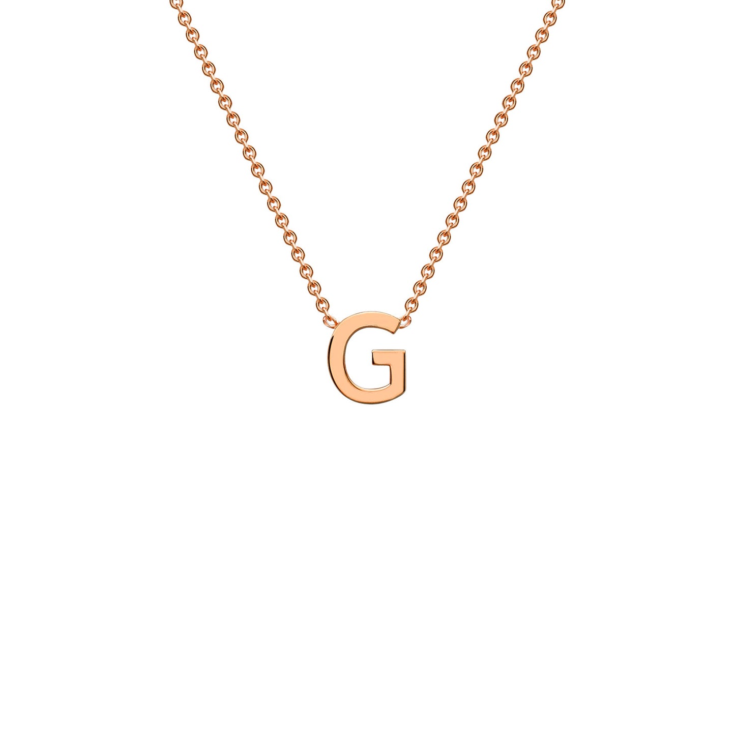 Rose Gold Petite Initial Necklace