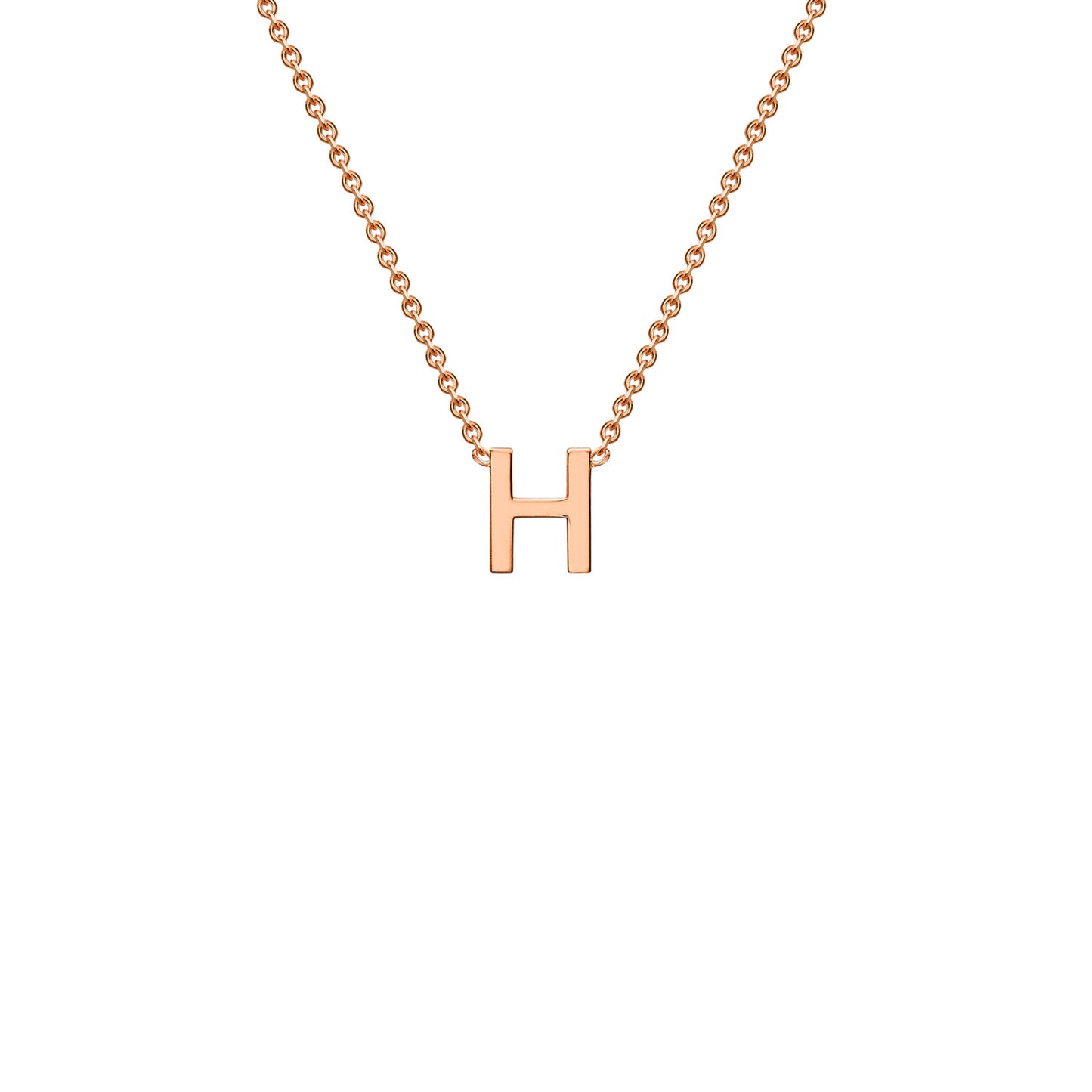 Rose Gold Petite Initial Necklace