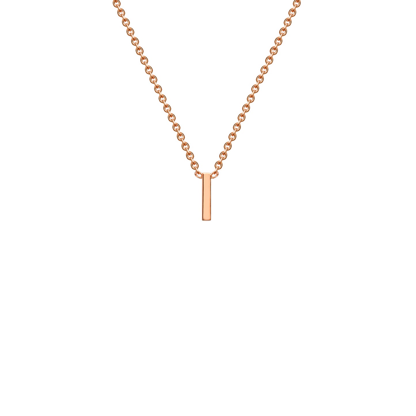 Rose Gold Petite Initial Necklace