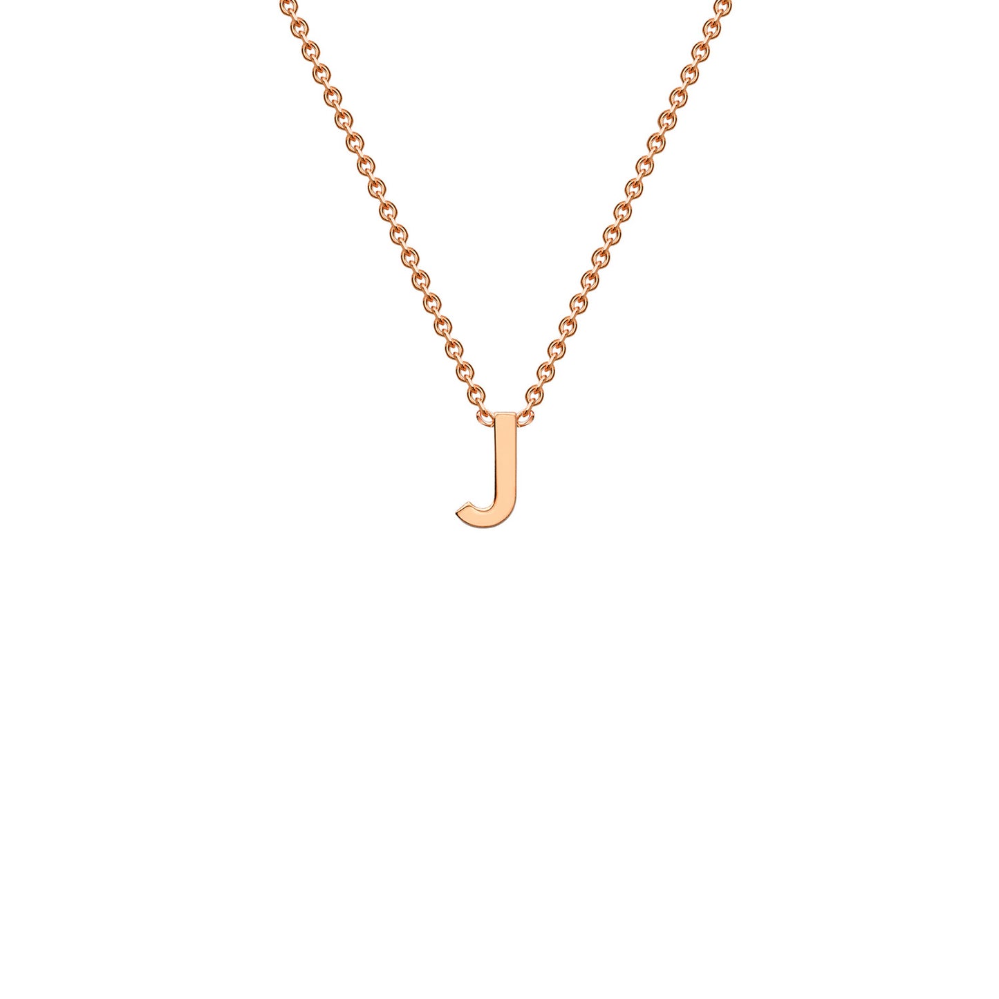 Rose Gold Petite Initial Necklace