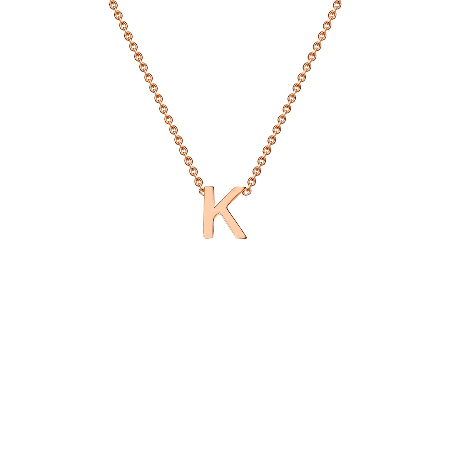 Rose Gold Petite Initial Necklace