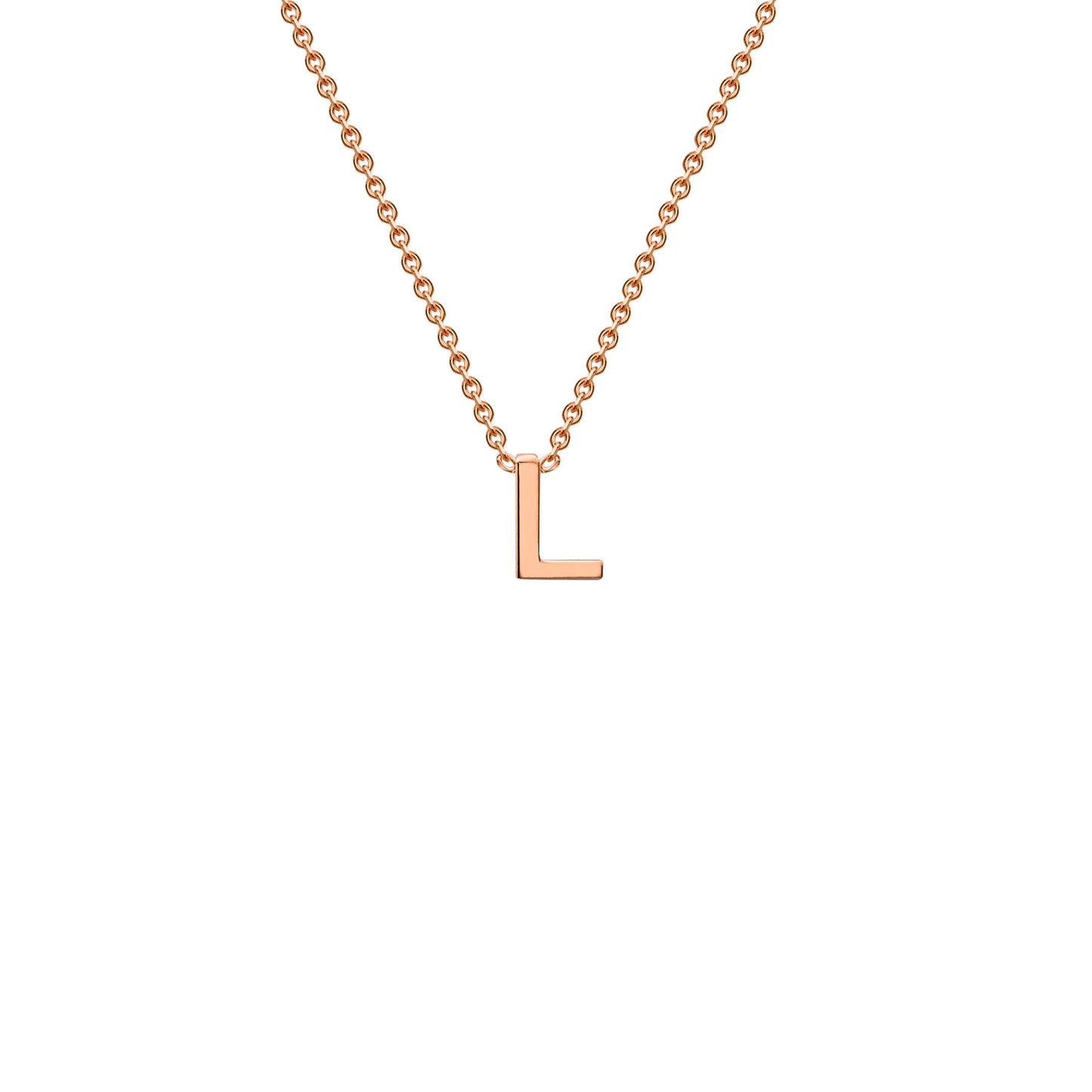 Rose Gold Petite Initial Necklace