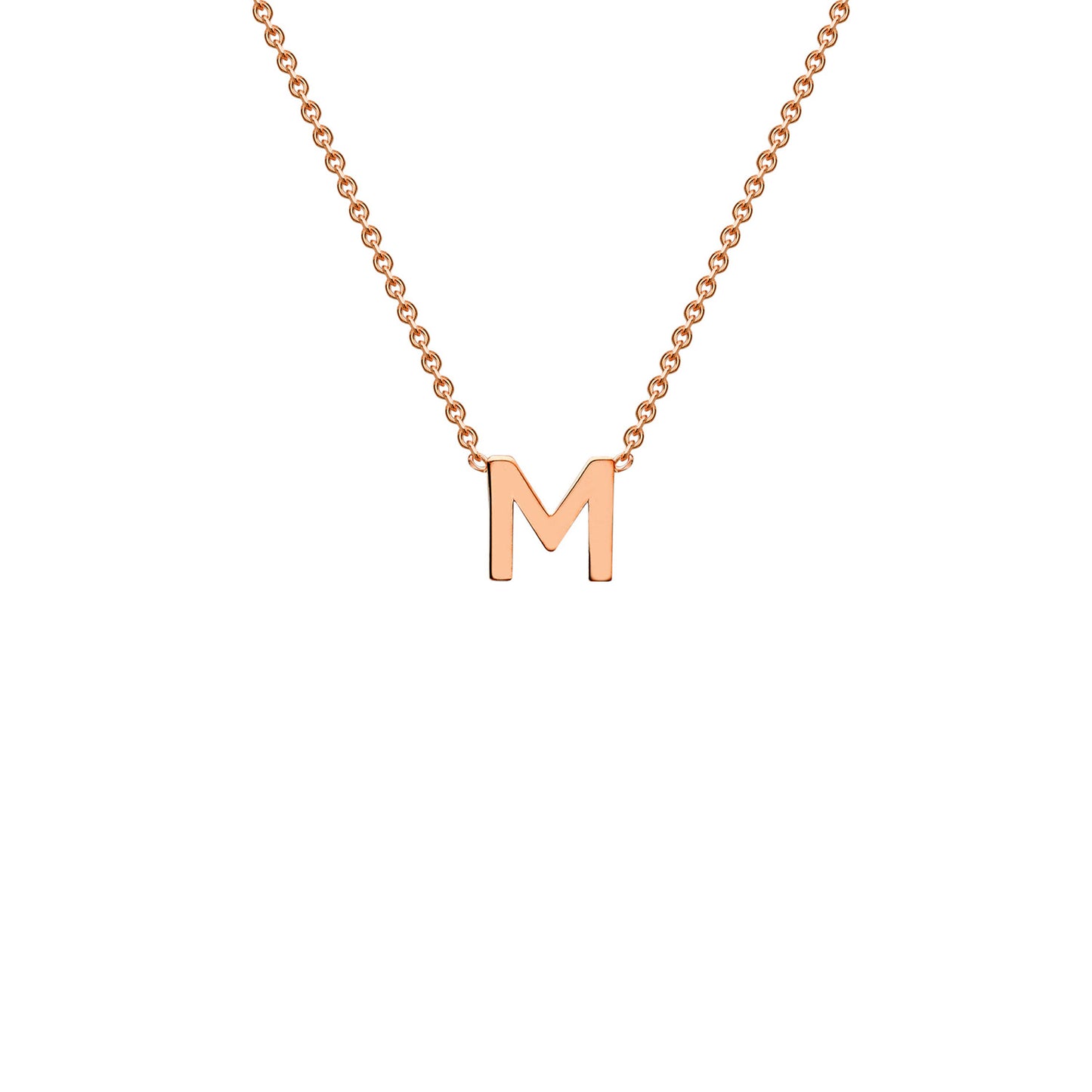 Rose Gold Petite Initial Necklace