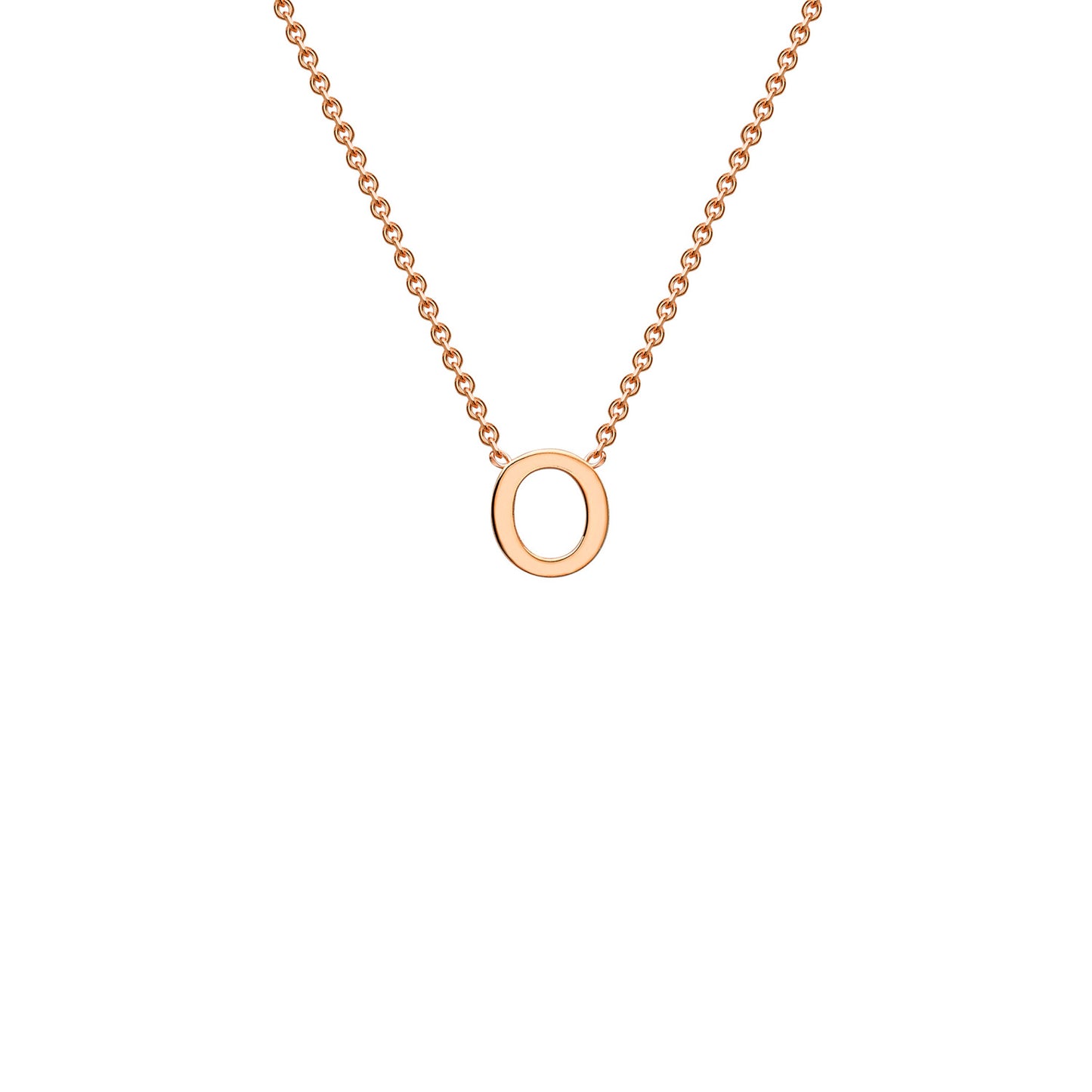 Rose Gold Petite Initial Necklace