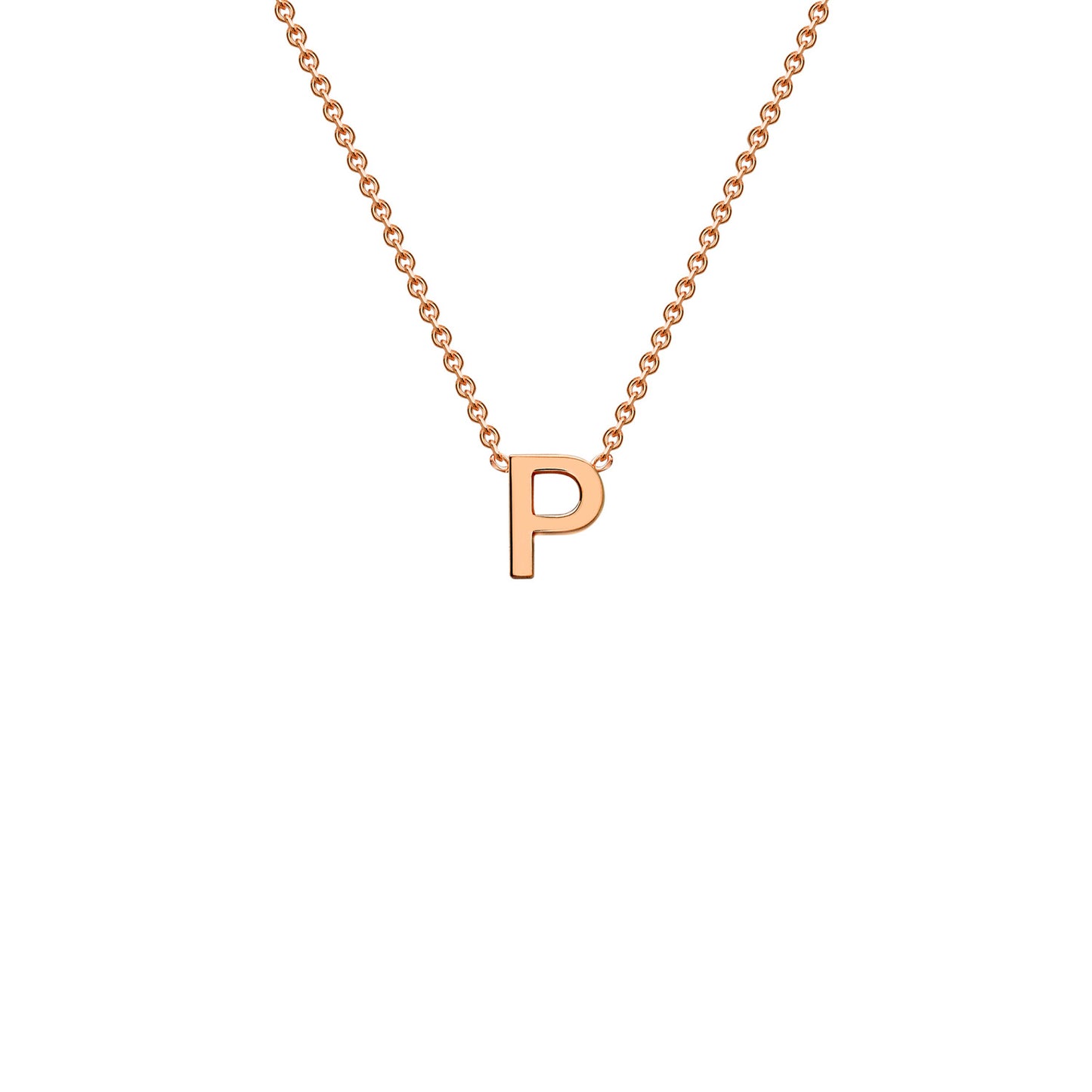 Rose Gold Petite Initial Necklace