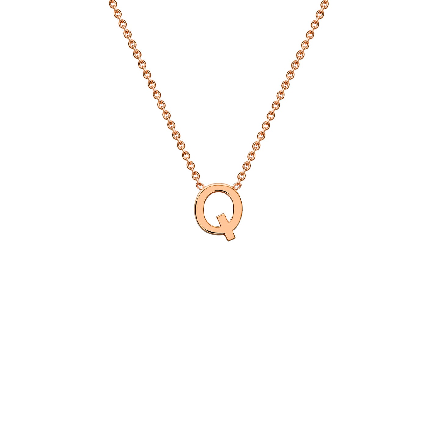 Rose Gold Petite Initial Necklace