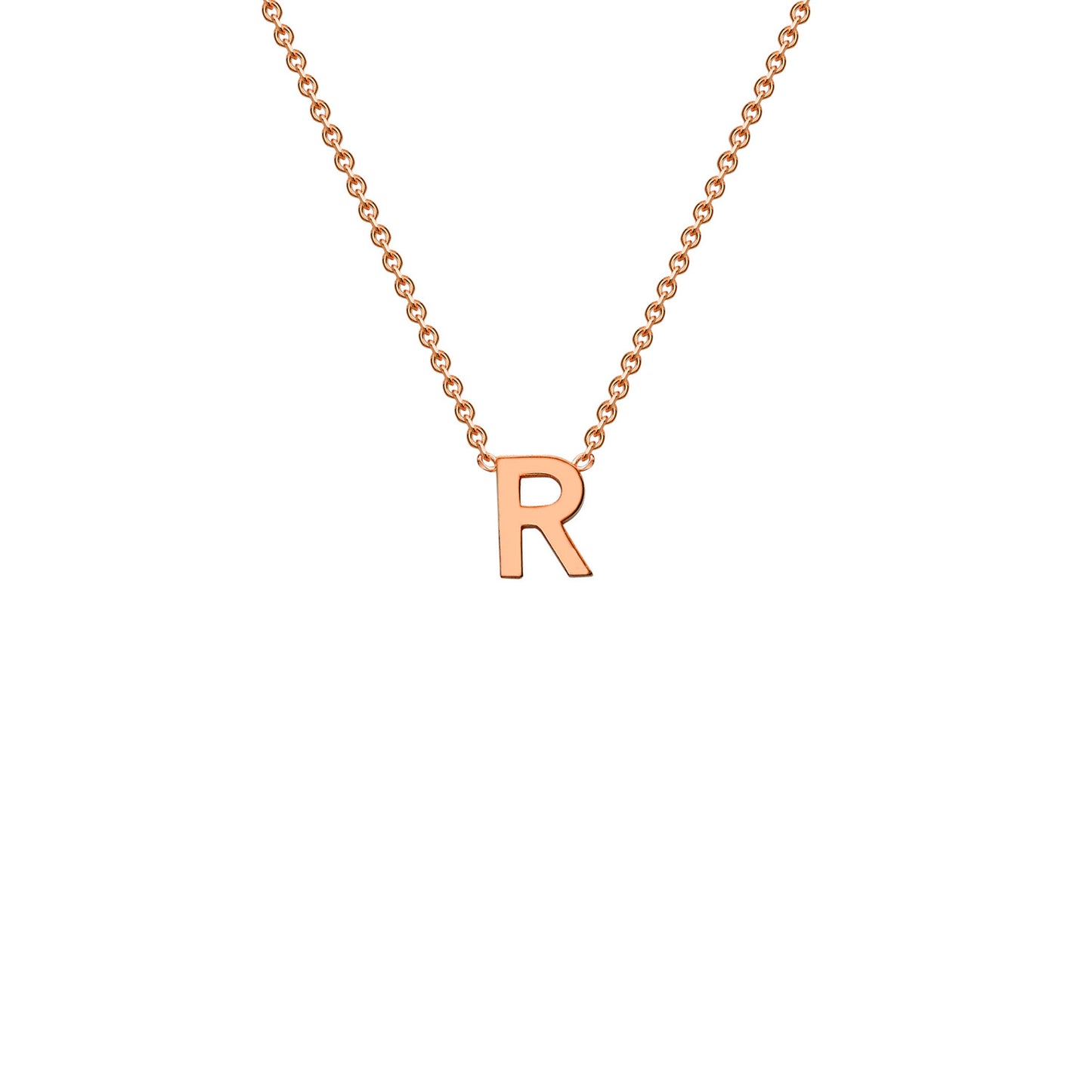 Rose Gold Petite Initial Necklace