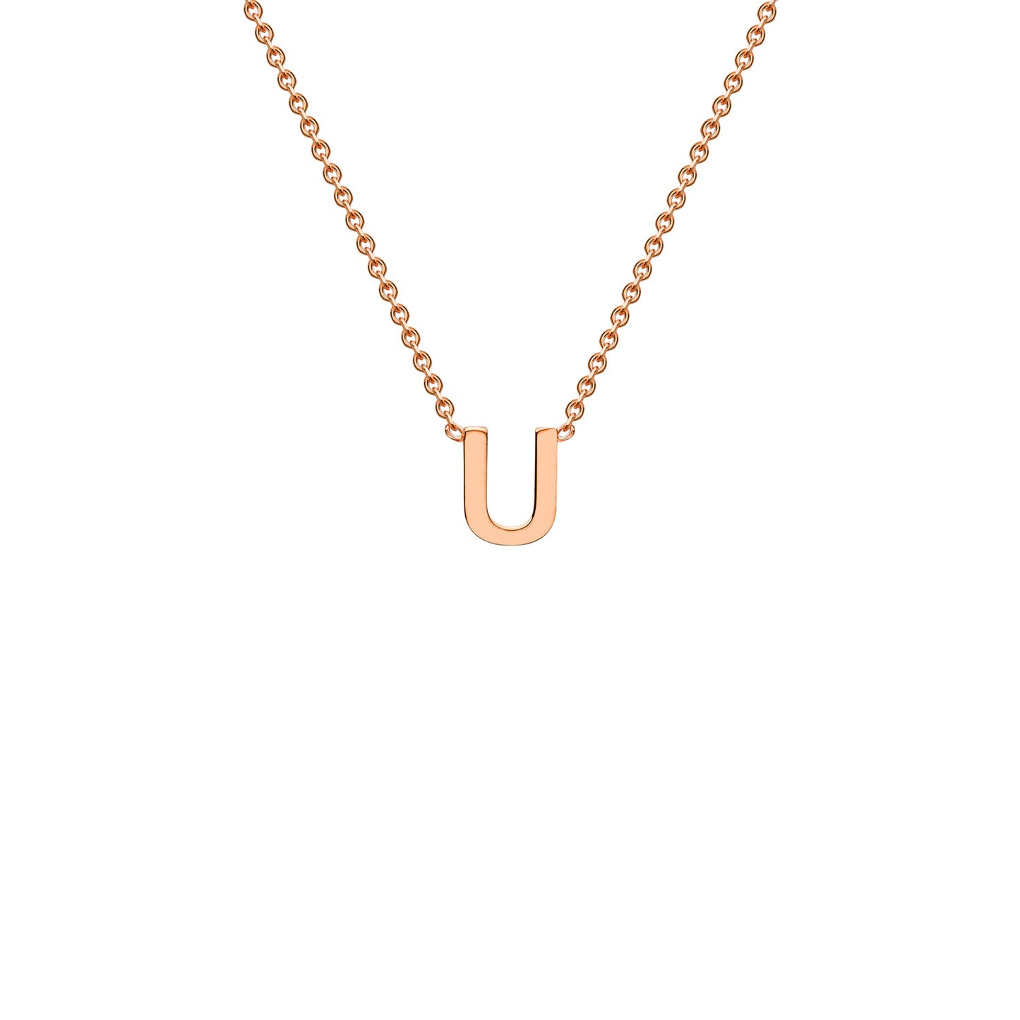 Rose Gold Petite Initial Necklace