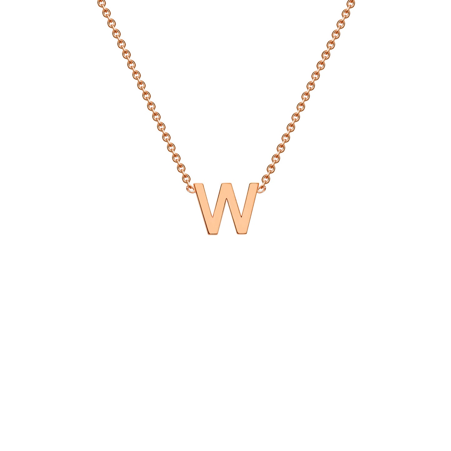 Rose Gold Petite Initial Necklace