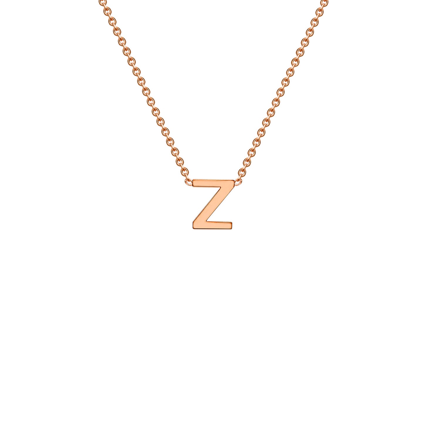 Rose Gold Petite Initial Necklace